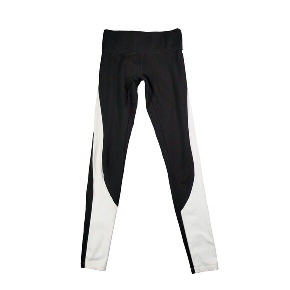 PINK VICTORIA'S SECRET‎ Cozy Pull On Leggings SZ XS Logo Black White Compression - Picture 2 of 10